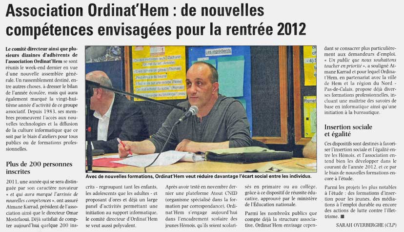 Lire la suite à propos de l’article La Voix du Nord du 16.06.2012