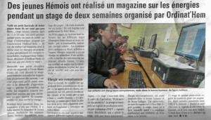 Read more about the article La Voix du Nord du 17.07.2011