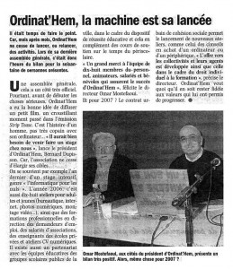 Lire la suite à propos de l’article Nord Eclair 06.04.2007