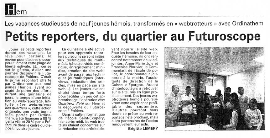 Lire la suite à propos de l’article VdN 16.07.2005