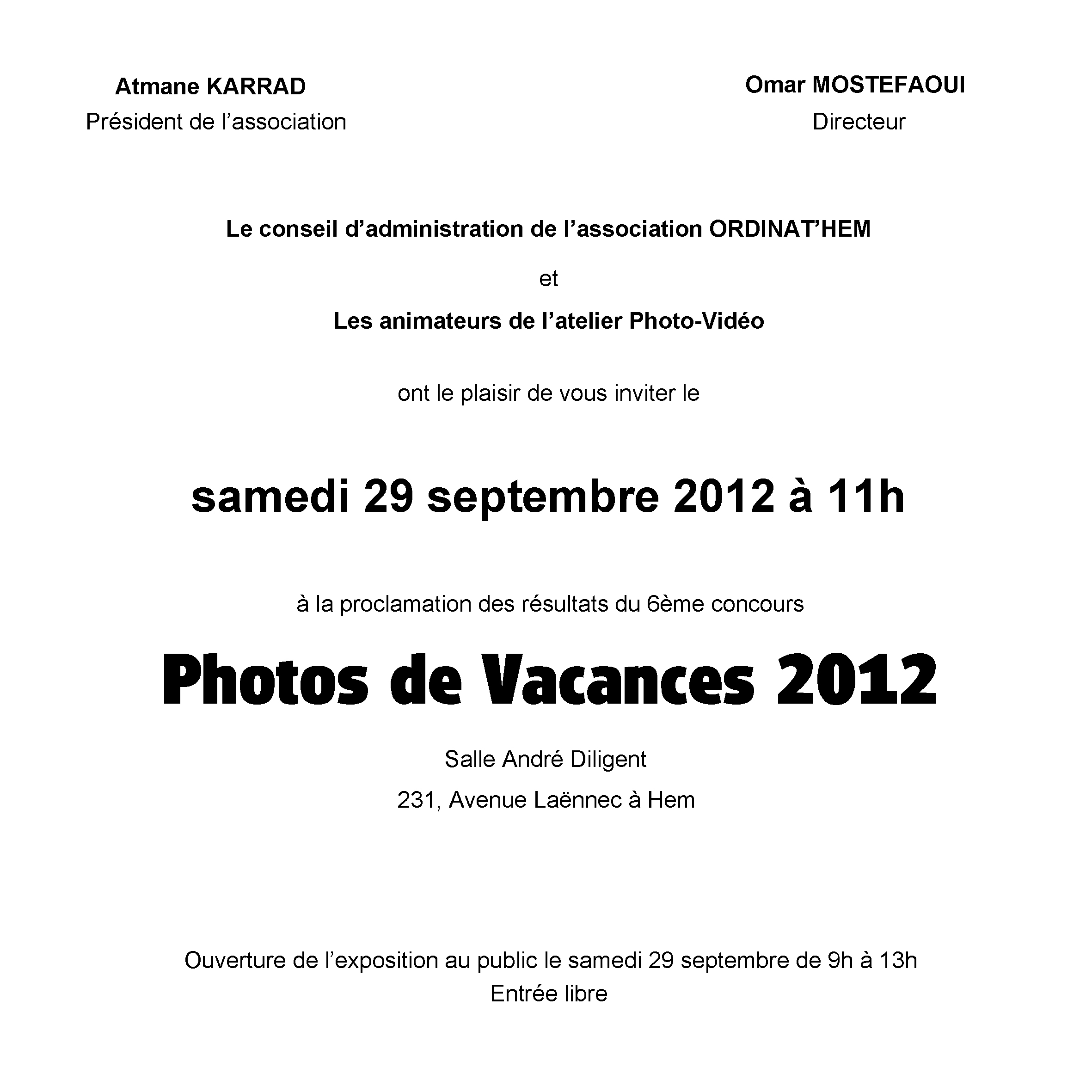 Lire la suite à propos de l’article Photos de vacances 2012