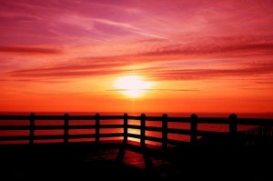 Coucher de soleil au cap Gris Nez