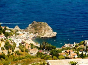 Plage de Taormine en Sicile